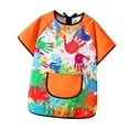 thumbnail image 4 of DOLITY Kids Art Smock Children Artist Painting Apron for Art Class Drawing Handwork Orange M, 4 of 9
