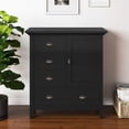 thumbnail image 4 of Simpli Home Redmond Solid Wood 39 " Transitional Medium Storage Cabinet in Black, 4 of 8