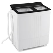 Costway Machine à Laver Portable, Machine à Laver Compacte de 20 lbs avec Laveuse de 12 LBS Noir et Blanc