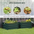 thumbnail image 4 of Outsunny 2-Pieces Raised Garden Bed with Galvanised Steel Frame, Green, 4 of 10