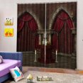 thumbnail image 2 of GUOOL Rideaux Occultants Rouges pour Porte et Fenêtre - Draperie Assombrissante à Impression 3D - 2 Panneaux Rideau Rouge pour Porte, 2 of 8