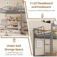 thumbnail image 4 of Twister.CK Loft Bed Twin Size, Metal Twin Loft Bed with Ladder & Safety Guardrail, Space-Saving, Noise Free, No Box Spring Needed, Easy Assembly, 400 Lbs, Gray, 4 of 6