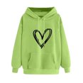 thumbnail image 1 of MeetoTime Women's Fall Hoodie Basic Printed Fleece Long Sleeve Hooded Sweatshirt Pullover with Pockets, 1 of 5