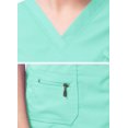 thumbnail image 4 of Adar Pro Sarraus pour Femmes - Haut de Sarrau à Encolure en V Rehaussée - P4212 - Aqua - 2X, 4 of 6