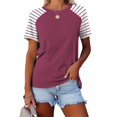 thumbnail image 4 of Birdeem Womens Short Sleeved Shirt with Checkered Printed Button Casual T-Shirt Top, 4 of 12