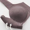 thumbnail image 3 of VEKDONE Woman's Lace Fashion Thin Style Ventilate Front Buckle Bra Without Steel Rim Purple 38/85BC, 3 of 5