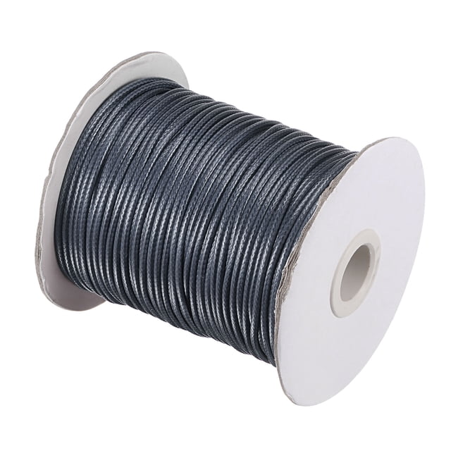 Unique Bargains Beading Thread Bracelet Weave Bead Craft Cord 2mm 78M/Roll (85-Yards) Decorative String, Deep Grey