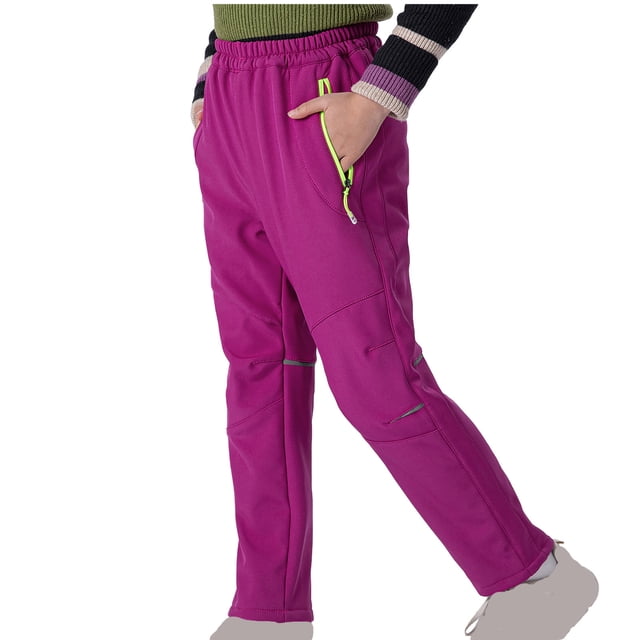 Cameland Pantalon à Jambe Grand pour Enfants, Pantalon de Ski Patchwork pour Bébés Garçons Filles avec Poche, Pantalon Épais et Chaud, Pantalon de Ski Régulier, Pantalon Décontracté 5-16 Ans