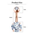 thumbnail image 3 of SNNROO 5Pcs Belly Button Ring 14G Banana Barbell Navel Rings Piercing Jewelry Silver, 3 of 7