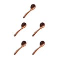 thumbnail image 3 of Baohd Brown Beautiful Texture Wooden Kitchen Utensils Home Cooks Wooden Spoons For Cooking Choose Wood Soup Ladle 5Set, 3 of 6