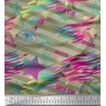 thumbnail image 1 of Soimoi Rayon Fabric Star & Diagonal Stripe Print Fabric by the Yard 56 Inch Wide, 1 of 3