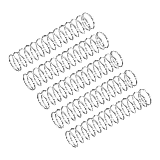 Unique Bargains Ressort de Compression, Lot de 5 en Acier Inoxydable 304, Diamètre 10 mm, Fil 0,8 mm, Longueur 50 mm