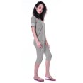 thumbnail image 4 of Moomaya Ensemble de Nuit Uni pour Femmes avec Capri en Coton Tenue de Nuit 2 Pcs Chemises de Nuit-vc6, 4 of 6