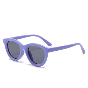 Lunettes de Soleil Rondes pour Enfants Couleur Bonbon Garçon Filles Lunettes de Soleil Protection UV400 Lunettes de Sport de Plein Air Voyage Accessoire Photo