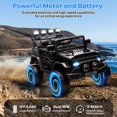 thumbnail image 4 of 12V Kids Ride On Truck with Remote Control, LED Lights, Music, Spring Suspension, 3 Speeds, Treaded Tires, Battery Powered Electric Car Toy for Kids, 4 of 7