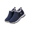 thumbnail image 3 of UKAP Mens Comfortable Slip On Snow Boots Work Breathable Lightweight Fuzzy Winter Shoes Blue 9, 3 of 9