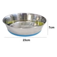 thumbnail image 2 of Silicone Stainless Steel Pet Dog Bowl Water Basin Anti-Slip Bottom Large Capacity, 2 of 5