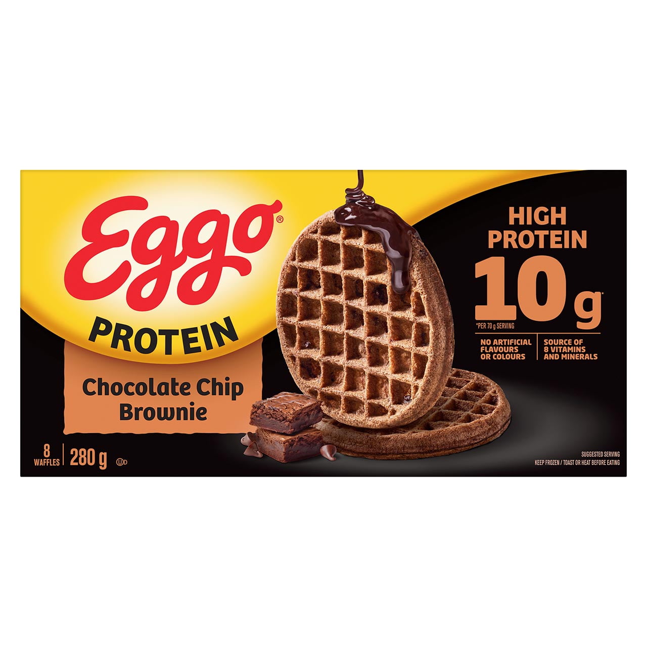 Kellogg's Eggo Protein Chocolate Chip Brownie Waffles, 280g