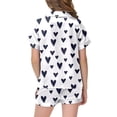 thumbnail image 4 of Hiiyo Pyjama à Manches Courtes avec Imprimé Cœurs pour Grandes Filles, Tailles 2-13, 4 of 5