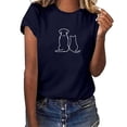 thumbnail image 2 of T-shirts Graphiques pour Femmes Mode Hauts pour Femmes Manches Courtes Blouse Ample Col Rond T-Shirt Imprimé T-Shirt Hauts Chemises à Manches Courtes pour Femmes T-Shirts Sois Gentille pour Femmes Chemisiers à Manches Courtes pour Femmes, 2 of 4
