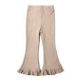 thumbnail image 1 of Timegard Toddler Girls Clothes Ruffle Flare Leggings Solid Color Comfy Trousers Children Cute Stretch Pants, 1 of 4