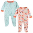 thumbnail image 1 of Baby & Toddler Girl Snug Fit Footed Cotton Pajamas  2-Pack, 1 of 9