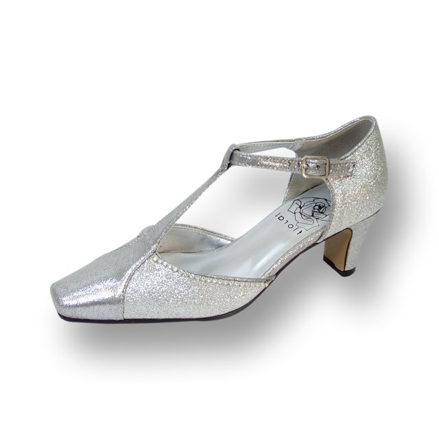 FLORAL Rosa Women's Wide Width Fashion T-Strap Dress Pumps