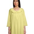 thumbnail image 3 of Moomaya Chemise de Nuit en Coton pour Femmes, Unie, Col Rond, Patte de Boutonnage, 3 of 6