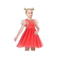 thumbnail image 2 of Girls Dress Red Sparkle Mesh Puff Wedding Princess Christmas Party 6 Years, 2 of 6