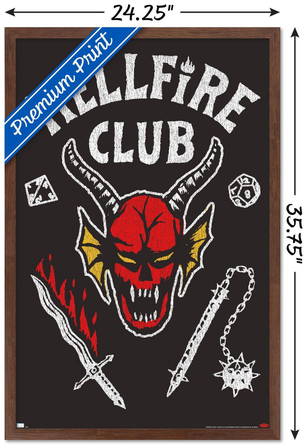 Netflix Stranger Things: Season 4 - Hellfire Club Wall Poster, 14.725" x 22.375" Framed