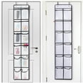 thumbnail image 3 of Hanging Closet Organizers and Storage Over the Door Shoe Rack for Door with 12 Large Mesh Pockets Fitted Hanging Shoe Organizer Sturdy Closet Door Shoe Storage Holder, 3 of 7