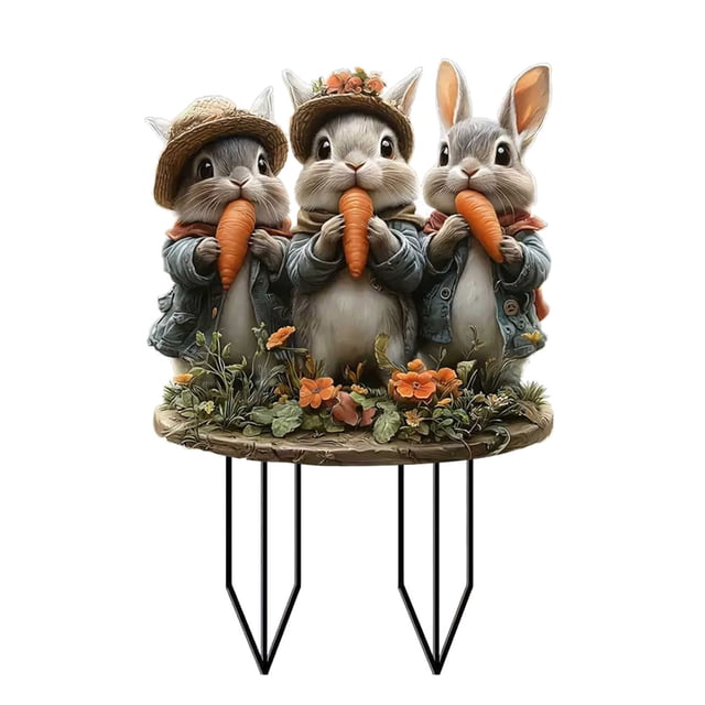 Nouveau Piquet de Jardin Tendance Lapin de Pâques Jardin Piquet de Jardin de Pâques Décoration de Pâques Rétro Lapin de Pâques Oeuf de Pâques Logo de Jardin Décoration de Pâques Extérieure Lapin de Pâques Oeuf de Pâques Lo de Pâques