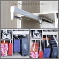 thumbnail image 3 of Extendable Closet Hanger Pull-Out Closet Valet Rod Adjustable Wardrobe Clothing Rail Top Mount Wardrobe rack Heavy Duty New, 3 of 10