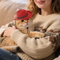 thumbnail image 4 of Stylish Western Cowboy Hat for Cats Carnival Halloween Party Role Play Accessory, 4 of 4