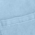 thumbnail image 5 of WRKEKC Women's Denim Shacket V Neck Distressed Wash, New Arrival Long Sleeve Western Style Jacket, 5 of 5