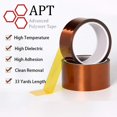 thumbnail image 2 of APT, 1 mil Thick Polyimide Adhesive High-Temperature Resistant Tape, for Masking, Soldering, Electrical, 3D Printer Application, 1/4",1/2",3/4",1"(4 Rolls in one Pack), 2 of 7