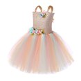 thumbnail image 5 of Robe Petite Fille à Volants Sans Manches en Tulle Robes pour Filles Robe d'Été Robe de Princesse d'Été pour Fête Tenues Bébé Fille 7-8 Ans, 5 of 5