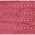 thumbnail image 4 of oneOone Cotton Poplin Twill Red Fabric Geometric Bandhani Craft Projects Decor Fabric Printed By The Yard 56 Inch Wide, 4 of 4