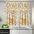 thumbnail image 3 of Tulip Flower and Rabbit Kitchen Curtain and Valance Set 3 Piece Blackout Kitchen Window Curtain Happy Easter Day Curtain Tiers and Valance,Size M, 3 of 4