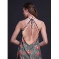thumbnail image 4 of Bimba Floral Femmes Dos Nu Licou Beachwear Été Soirée PartyDress-X-Small, 4 of 6