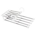 thumbnail image 1 of Portable Clothes Hanger Multifunctional Pants Rack Stainless Steel Trousers Holder Clothes Organizer Storage Rod, 1 of 9