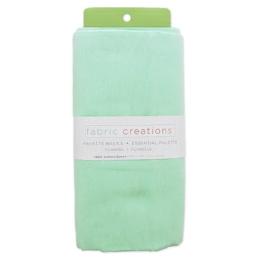FABRIC CREATIONS 100% Cotton Flannel Pre-Cut Fabric, Green
