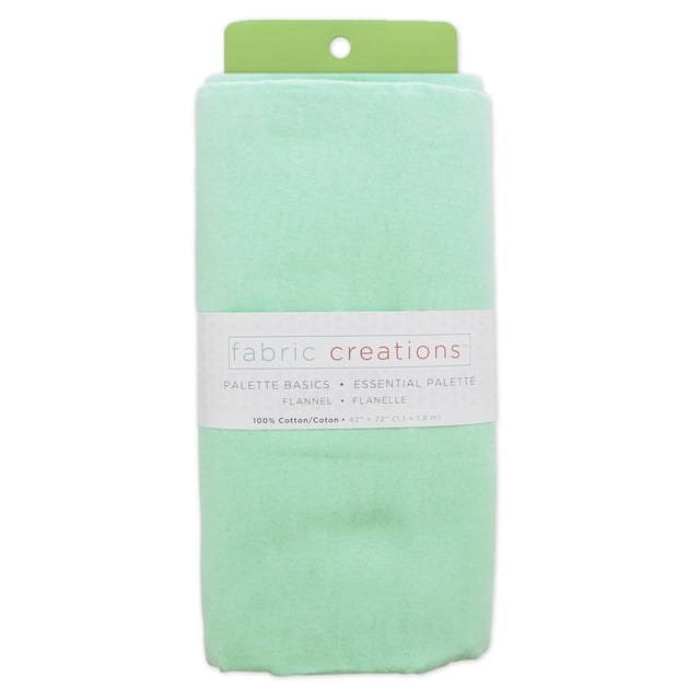 FABRIC CREATIONS 100% Cotton Flannel Pre-Cut Fabric, Green