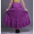 thumbnail image 3 of Bimba Jupes Maxi Imprimées Femmes Style Bohème Gitane Longue Jupe en Coton, 3 of 5