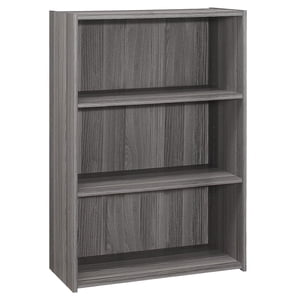 Monarch Specialties Bibliothèque, bibliothèque, 4 Tier, 36"h, Bureau, Chambre, Stratifié, Gris, Transitionnel