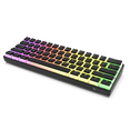 thumbnail image 3 of Clavier Mécanique Filaire Gateron avec Commutateur Optique, Touches Pouding, RVB, 61 Touches, Clavier de Jeu à Commutation à Chaud, 3 of 6