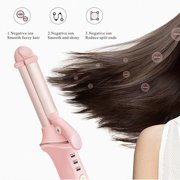 2-in-1 Curling Iron Rechargeable Hair Curler Portable Hair Curling Wand with 3 Temperature Modes PI Heating Technology for Women Home Traveling