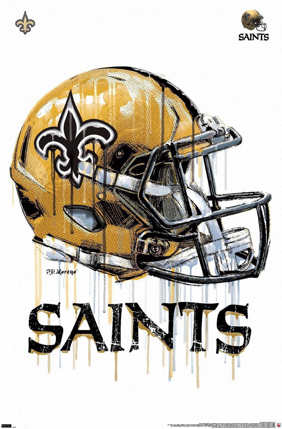 NFL New Orleans Saints - Casque anti-goutte 20