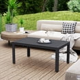 thumbnail image 2 of Outsunny Table Basse d'Extérieur, Table de Patio Rectangulaire, Cadre en Acier, Gris, 2 of 10
