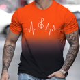 thumbnail image 2 of LUOGENLI T-shirts pour Homme pour Hommes T-Shirt à Imprimé Numérique Col Rond Manches Courtes T-Shirt T-shirts pour Hommes T-shirts Graphiques T-shirts de la Saint-Patrick 4TG T-shirts pour Hommes T-shirts Graphiques Saint-Valentin Orange TTG, 2 of 4
